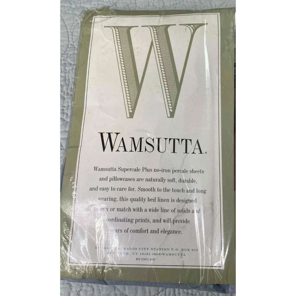 Vintage Wamsutta Supercale Plus plaid Twin X-long Fitted Sheet 39x81